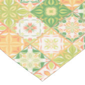 緑華美と黄色のタイル テーブルクロス (アングル)