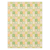 緑華美と黄色のタイル テーブルクロス (正面)