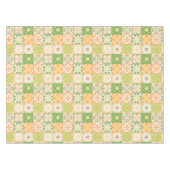 緑華美と黄色のタイル テーブルクロス (正面(横))