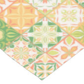 緑華美と黄色のタイル テーブルクロス (アングル)