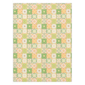 緑華美と黄色のタイル テーブルクロス (正面)