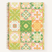 緑華美と黄色のタイル ノートブック (正面)