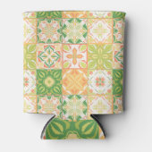 緑華美と黄色のタイル 缶クーラー (正面)