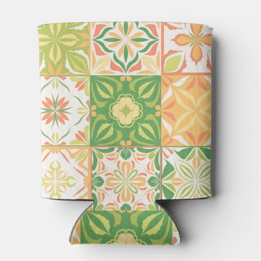 緑華美と黄色のタイル 缶クーラー (裏面)