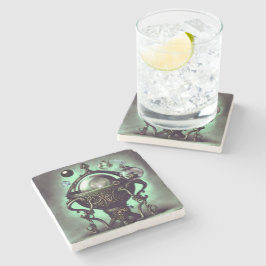 緑華美のクリスタルボールと球体のコードロン ストーンコースター