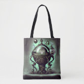 緑華美のクリスタルボールと球体のコードロン トートバッグ (正面)