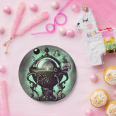 緑華美のクリスタルボールと球体のコードロン ペーパープレート (パーティー)