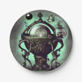 緑華美のクリスタルボールと球体のコードロン ペーパープレート (正面)