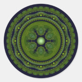 緑華美フラクタルオーナメントクラシック丸 ラウンドシール (正面)