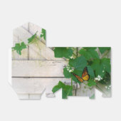 緑葉と蝶の好意ボックス フェイバーボックス (折り畳みなし)