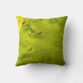 緑葉に水が滴る クッション (裏面)