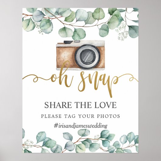 緑葉の共有ザ・ラブラベル写真結婚の ポスター (正面)