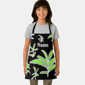 緑葉の子供をパーソナライズ エプロン (インサイチュ)