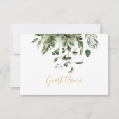 緑葉の座席表 招待状 (正面)