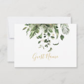 緑葉の座席表 招待状 (裏面)