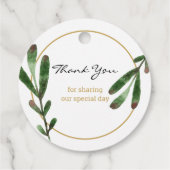 緑葉の愛の成長に結婚感謝 フェイバータグ (裏面)