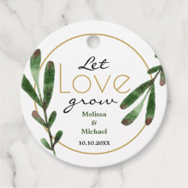 緑葉の愛の成長に結婚感謝 フェイバータグ