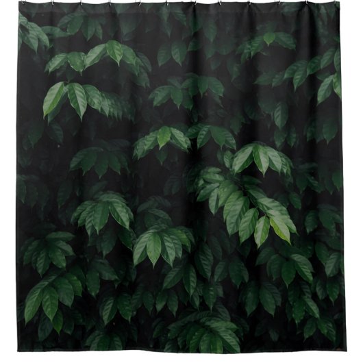 緑葉の木 シャワーカーテン (正面)