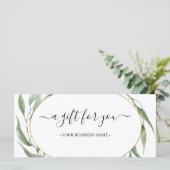 緑葉の枠ビジネスのギフト券 (スタンド正面)