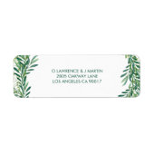 緑葉の水色 ラベル (正面)