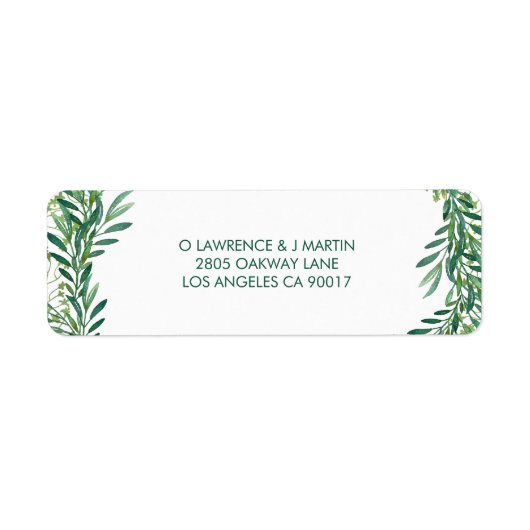 緑葉の水色 ラベル (正面)