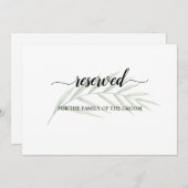 緑葉の結婚席の看板 招待状 (正面/裏面)