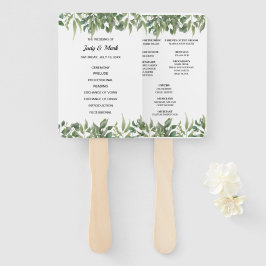 緑葉の結婚式 プログラム ハンドファン