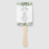 緑葉の結婚式 プログラム ハンドファン (正面)