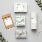 緑葉の縁どのステッカー スクエアシール