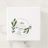 緑葉の花を愛して結婚ありがとう フェイバータグ (インサイチュ)