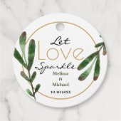 緑葉の花を愛して結婚ありがとう フェイバータグ (正面)