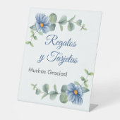 緑葉の花バプテスマのプレゼントとカード 台座サイン (正面)