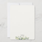 緑葉の花嫁の招待 招待状 (裏面)