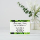 緑葉の花，葉，植物，花屋 名刺 (スタンド正面)