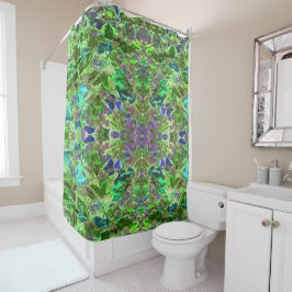 緑葉の葉の自然 シャワーカーテン