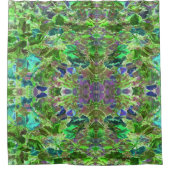 緑葉の葉の自然 シャワーカーテン (正面)