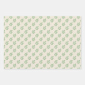 緑葉の葉 ラッピングペーパーシート (正面)