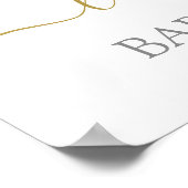 緑葉の赤ちゃんシャワー ポスター (角)