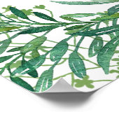 緑葉の赤ちゃん ポスター (角)