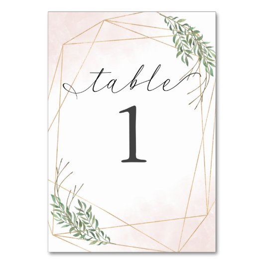 緑葉の赤面表の番号 テーブルナンバー (裏面)