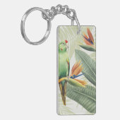 緑葉の鳥のヤシ キーホルダー (正面左)