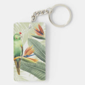 緑葉の鳥のヤシ キーホルダー (裏面)