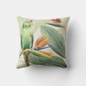 緑葉の鳥のヤシ クッション (裏面)