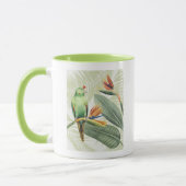 緑葉の鳥のヤシ マグカップ (左)