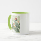 緑葉の鳥のヤシ マグカップ (正面左)
