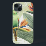 緑葉の鳥のヤシ iPhone 13ケース<br><div class="desc">Green Bird Artist葉と手のひらの: Grace Popp |イメージID: 157018GG</div>
