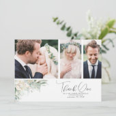 緑葉のBohoさん結婚の写真 サンキューカード (スタンド正面)