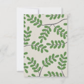 緑葉のRSVPカード 出欠カード (裏面)