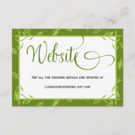 緑葉のWebサ結婚イト情報カード エンクロージャーカード