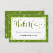 緑葉のWebサ結婚イト情報カード エンクロージャーカード (正面/裏面)